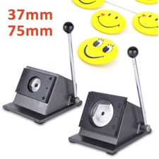 37mm/70mm/75mm Graphic Punch Die Cutter Round PVC Paper Card Button Maker Manual