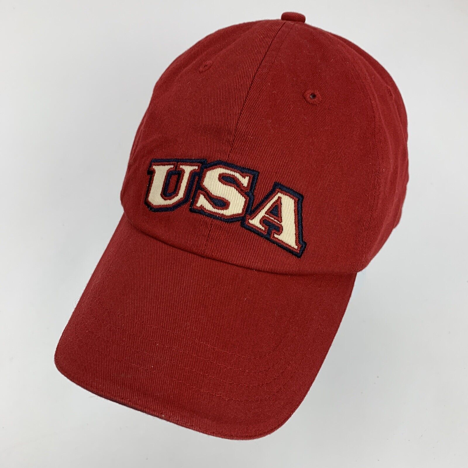 USA Unites States of America Red Ball Cap Hat Adjustable Baseball Sonoma