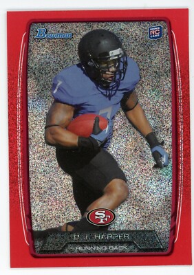 2013 Bowman DJ Harper Red Sparkle Rookie RC #167 #8/25 49ers