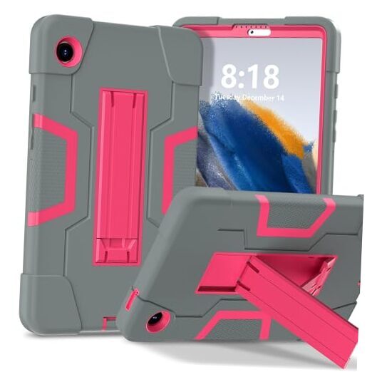 Case for Samsung Galaxy Tab A9 8.7 2023 Case, Heavy Duty Hard PC Soft Gray