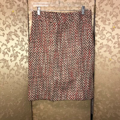 24 HR FLASH SALE! J. Crew NWT Pink Coral Beige Tweed Pencil Skirt 4