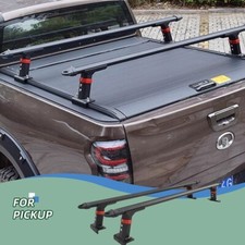 2x Barras transversales con persiana enrollable de plataforma trasera para camioneta pickup para Chevy Silverado 2015-2019