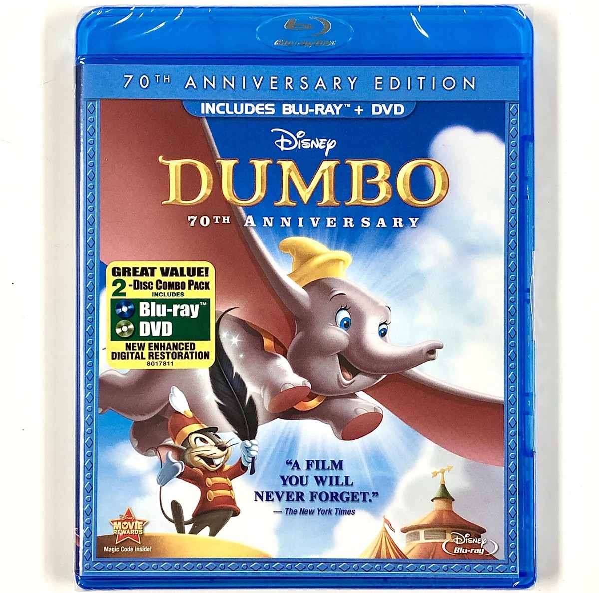 2011 Dumbo 70th Anniversary Edition 2-disc Blu-ray DVD Disney