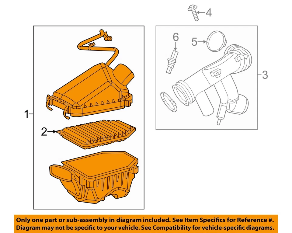 Used Air Cleaner Assembly fits: 2017 Jeep Wrangler 3.6 Grade A Foto 3 de 4