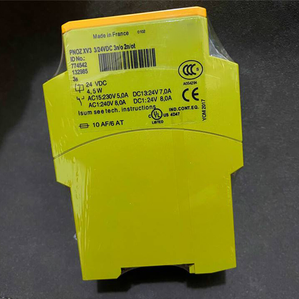 ナオ/3 For Pilz PNOZ XV3 3/24VDC 3n/o 2n/o t 774542 Safety Relay Module