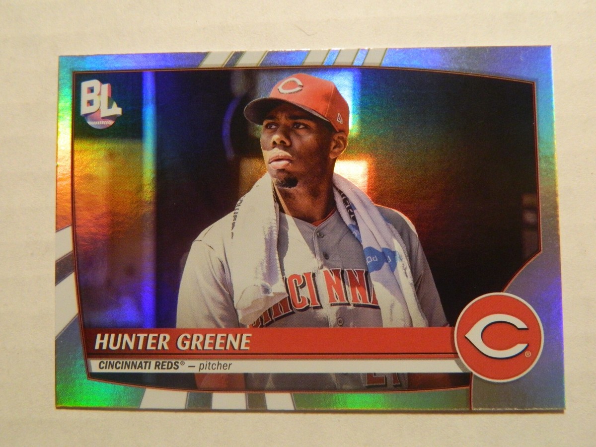 2023 Topps Big League Foil Card of Hunter Greene Reds