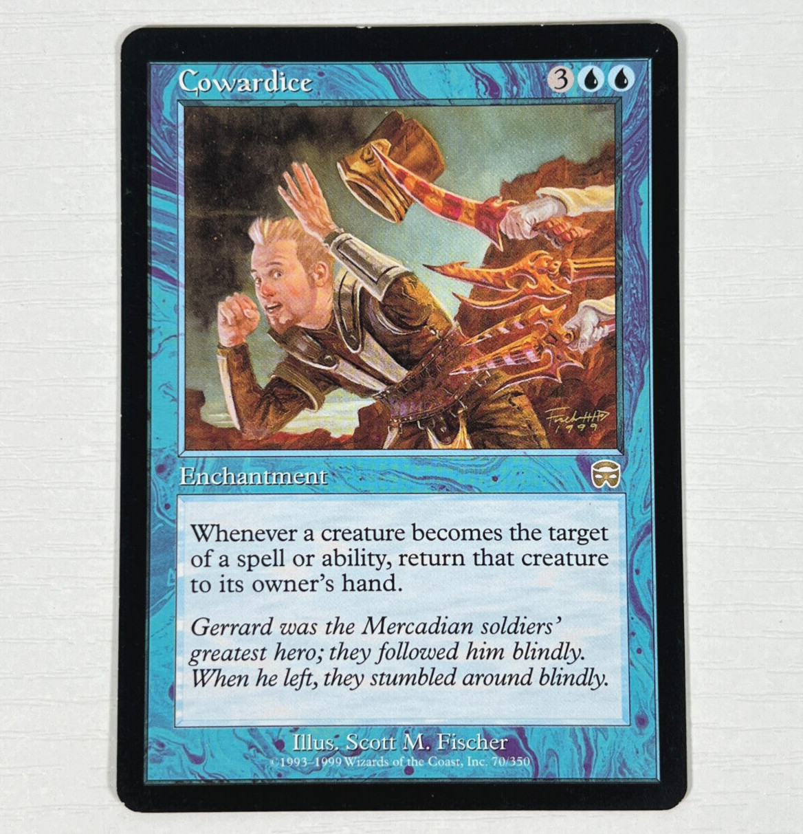 Cowardice Mercadian Masques Rare Magic the Gathering MTG Card LP