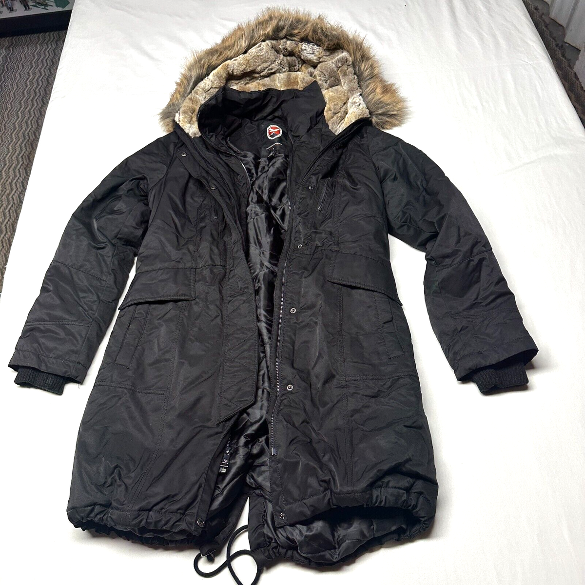 1 Madison Expedition Women's Faux Fur Trim Hood Parka Jacket