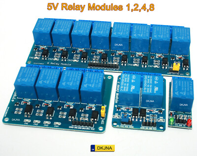 5 V Relaismodul 1,2,4,6,8 Kanal Arduino Raspberry Pi ESP8266 ESP32 Optokoppler