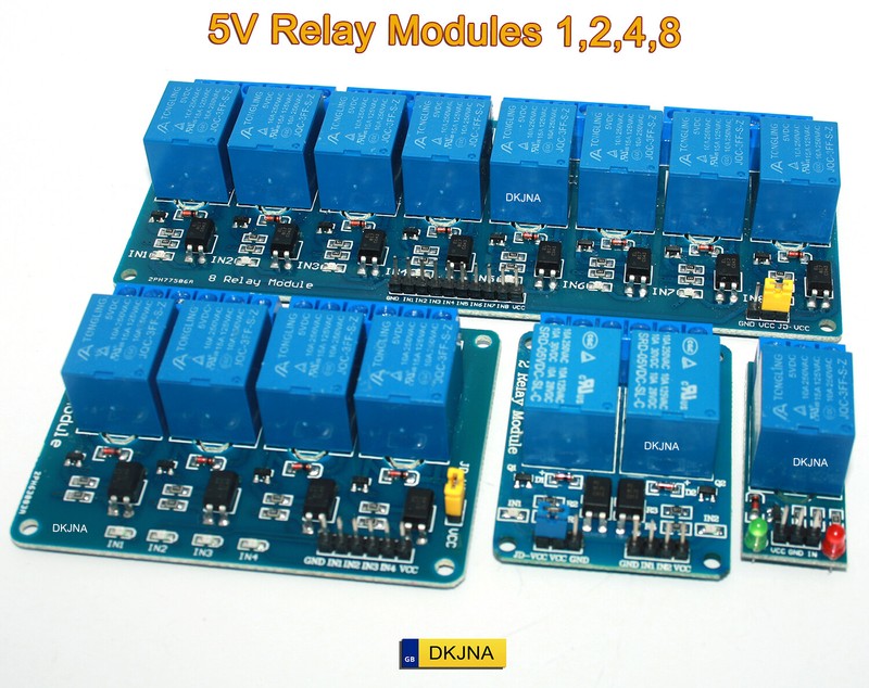 5V Relay Module 1/2/4/6/8 Channel Opto-Isolated for Arduino ESP32 Raspberry Pi