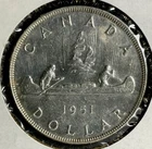 1951 Canada Silver Dollar $1 – KM 46 George VI