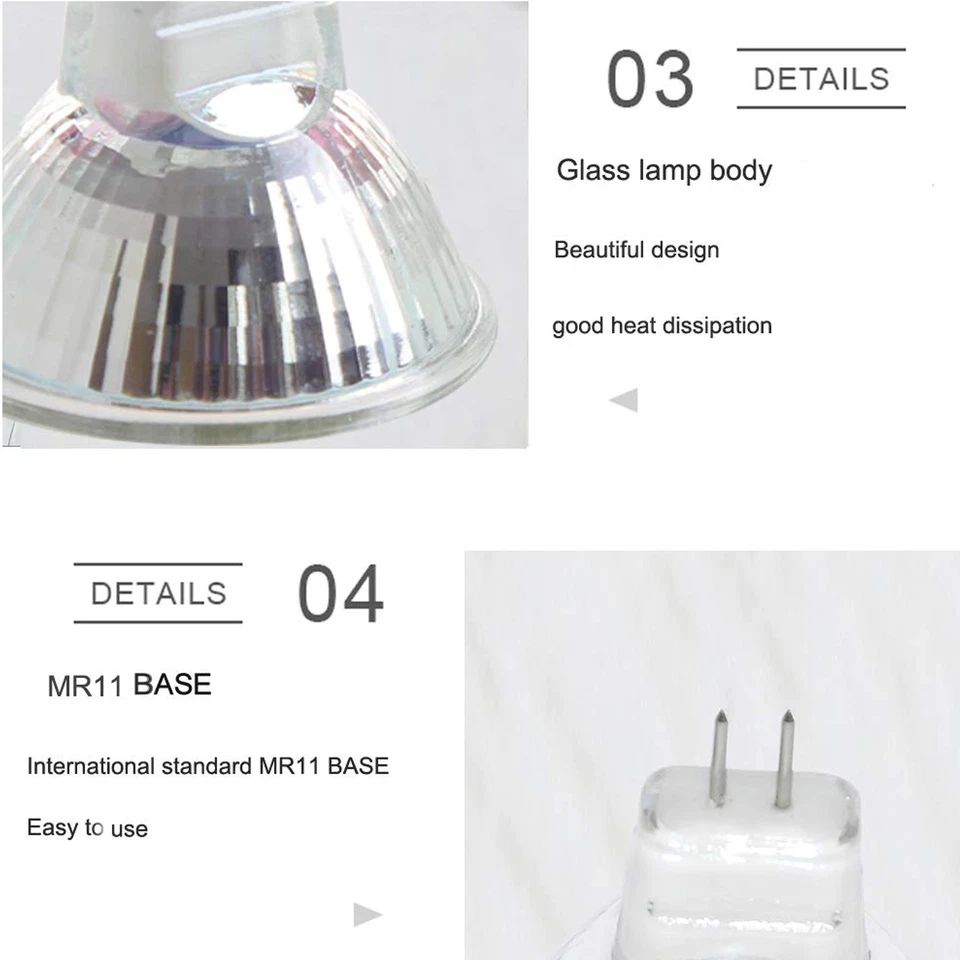 MR11 LED Spotlight Bulb 2W 3W 4W 12-24V 5733 2835 SMD 10W 20W Lamp Energy Saving - Image 3 of 4