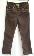 Z. CAVARICCI..HIGH WAIST..STRAIGHT SLIM LEGS..BROWN..CORDUROY..JEANS/ PANTS.sz 4