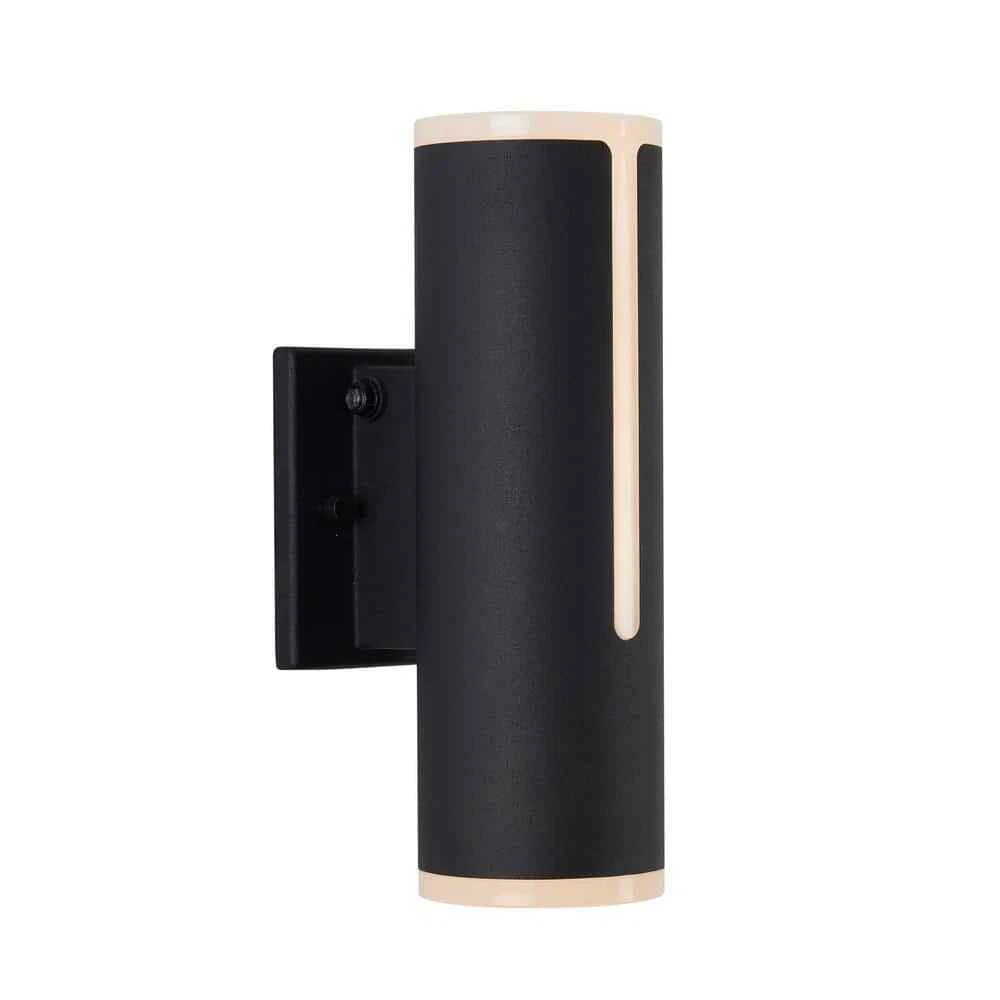 Artika Linea Black Modern Dusk Dawn Integrated LED Outdoor Light