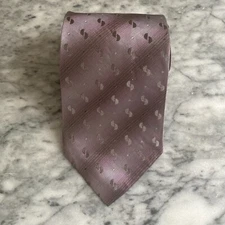 Geoffrey Beene Men's 100% Imported Silk Purple Geometric Print~3.75" J68