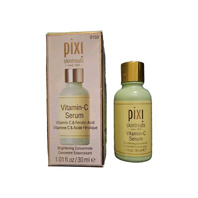 Pixi Skintreats Vitamin-C Serum + Ferulic Acid Brightening Concentrate 1 oz NIB