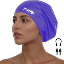 Extra Large Swim Cap Women Adult,Swim Cap for Long Hair Dreadlocks Weaves Cur...
