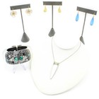 Alexis Bittar Turquoise Lucite Earrings Hinged Cuff Necklace Lot of 5 #M1539-1 — photo 1