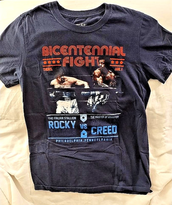 Rocky Mens T-Shirt- Bicentennial Fight Rocky Vs Apollo creed Poster Image