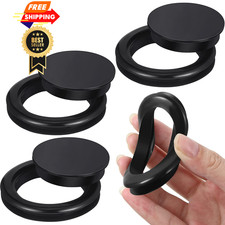 Maitys 4 Pieces Silicone Patio Table Umbrella Hole Ring Plug and Cap Black