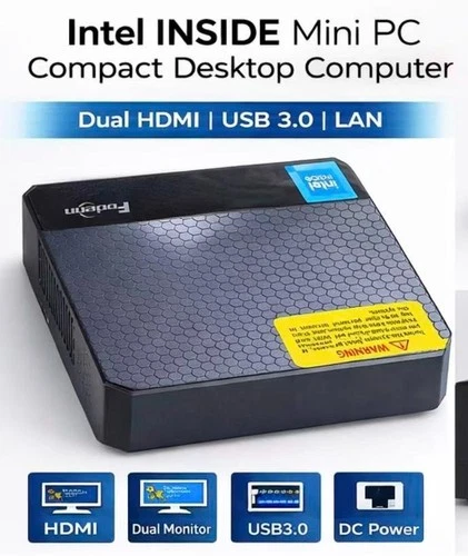 Mini Desktop PC Intel Inside Dual HDMI Small Form Factor Office Home Computer