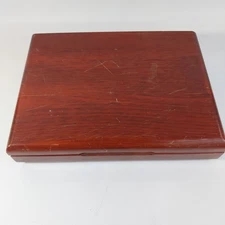 Vintage Tarnish Resistant Wood Silverware Flatware Wooden Storage Chest Box