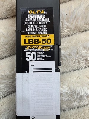 OLFA LBB-50 ExcelBlack Ultra Sharp Spare Blades 9 mm 50 Pack