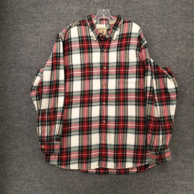 Red Head Button Down Shirt Mens 2XL XXL Red Ultimate Flannel Plaid Collared