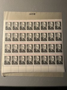 Scott #1499 Harry S Truman US Postage Stamp  FullSheet of 32 MNHOG