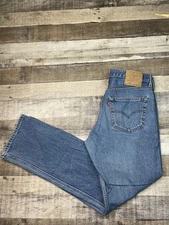 Vintage Levis 501 Jeans Mens 33x30 (Tag 34x32) Button Fly Light Wash Blue 90s