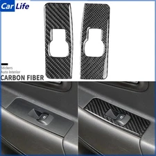 Real Carbon Fiber Rear Window Lift Switch Panel Cover Trim For Ford Taurus 13-19