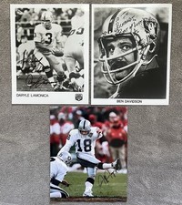 RAIDERS Lot of (3) Signed 8x10 Photos Daryle Lamonica, Ben Davidson, Jeff Jaeger