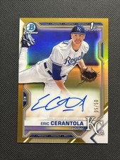 2021 Bowman Draft Chrome Gold Refractor /50 Eric Cerantola #CDA-EC Auto