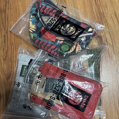 4 Total Dime Bags Adult Smell Proof All-In-One Zip-Top Mini Padded Pouch  Glass.