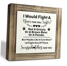 Sister Decor Sign, Sister Gift, Box Wood Plaques Desk D cor, Sister Sign for