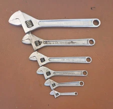 PROTO 6pc Adjustable Wrench Set 715-L, 712, -710, -708, 706, 704 USA 4" to 15"