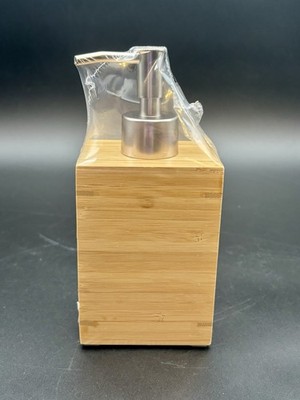 IKEA DRAGAN Bathroom Kitchen Liquid Soap Dispenser Bamboo Wood Decor 902.714.93