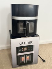 Digital Air Fryer with Viewing Window - Large Capacity Health Fryer - Black/Silv