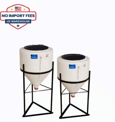10 Gallon Cone Bottom Inductor Tank with Steel Stand MDPE 1 1/2'' FPT BOSS