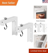 Heavy-Duty Adjustable Projector Screen Mounting Kit, 6 Inch Extension, 66 lbs