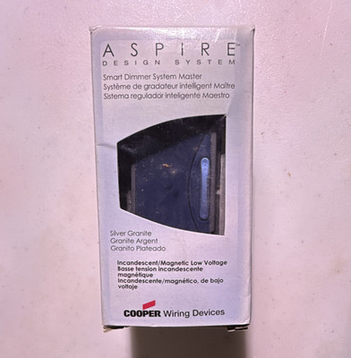 Cooper Wiring Devices Aspire 9534SG Smart Dimmer Wall Switch 120V Silver Granite