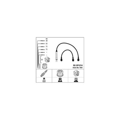 Zündleitungssatz NGK 1683 für OPEL, für Fahrzeuge mit Zündverteiler