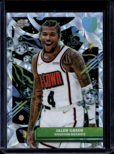 2025-26 Topps Cosmic Chrome Jalen Green Nucleus Refractor #33 Rockets