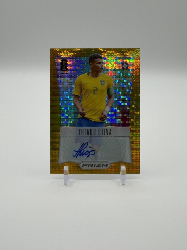 2026 Panini Prizm World Cup Thiago Silva Gold Preferred Auto /10 #12-TS Brazil