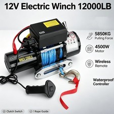 12v Electric Winch 12000lbs Synthetic Cable Truck Trailer Towing Off-road 4wd Us 12v Electric Winch 12000lbs Synthetic Cable Truck Trailer Towing Off-road 4wd Us