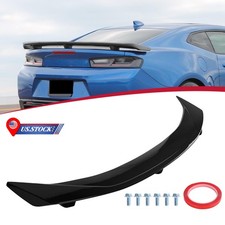 Rear Trunk Spoiler Decklid Lip Wing For Chevrolet Camaro 2016-2024 Gloss Black Rear Trunk Spoiler Decklid Lip Wing For Chevrolet Camaro 2016-2024 Gloss Black