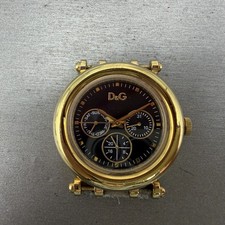 Dolce and Gabbana Jesse J. Watch Men 41mm Black Dial Gold Tone Daydate New Batt
