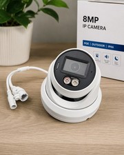 NEW 8MP PoE Active Deterrence IP Security Camera 2.8mm Outdoor 4K