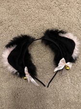 Kawaii Animal Faux Fur Cat Ears Headbands with Bells Lovely Flexible