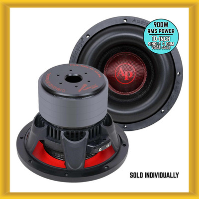 Audiopipe TXX-BDC-IV-10-S4 10'' 900W RMS Power Quad Stack Car Subwoofer (NEW)